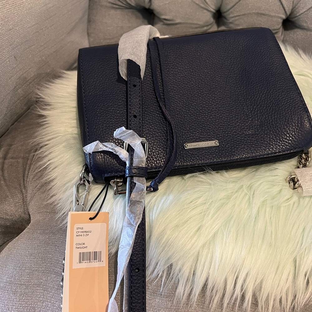 Rebecca Minkoff Blue Crossbody Bag Sleek Design - Picture 5 of 6